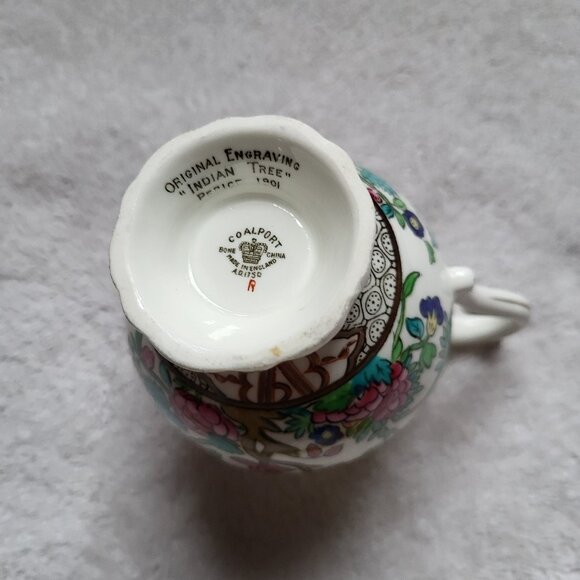 Coalport bone China Indian Tree Creamer Rare find GUC SEE PICTURES "BIN H" - Picture 7 of 9